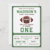 Invitation Football première année bas 1er anniversaire fête (Devant)