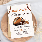 Invitation Football première année bas 1er anniversaire Invit