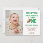 Invitation Football Rookie 1er anniversaire (Devant)
