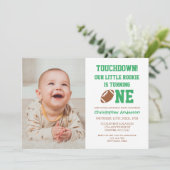 Invitation Football Rookie 1er anniversaire (Debout devant)