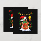 Invitation Football Snowman Santa Hat Joyeux Noël (Devant / Derrière)