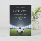 Invitation Football soccer garçon Anniversaire (Debout devant)