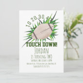 Invitation Football Sport TouchDown Tailgating Grass Party (Debout devant)