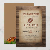 Invitation Football Sports fête d'anniversaire (Devant / Derrière)