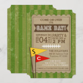 Invitation Football | Super Jeu Jour personnalisable Indicate (Devant / Derrière)