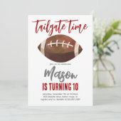 Invitation Football Tailgate Anniversaire N'IMPORTE QUELLE CO (Debout devant)