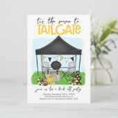 Invitation Football Tailgate Black Gold Changement à n'import (Debout devant)