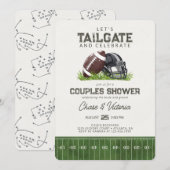 Invitation Football Tailgate et Celebrate Couples Douche (Devant / Derrière)