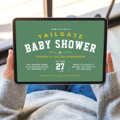 Invitation Football tailgate fun jaune baby shower