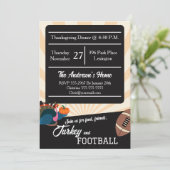 Invitation Football Thanksgiving Dinner Turkey October Party (Debout devant)