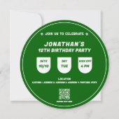 Invitation Football Thème Anniversaire Fête (Devant)