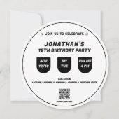 Invitation Football Thème Anniversaire Fête (Devant)