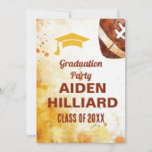Invitation Football Thème Graduation Party (Devant)