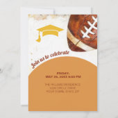 Invitation Football Thème Graduation Party (Dos)