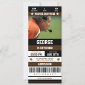 Invitation Football Ticket Retraite Party Photo (Devant)