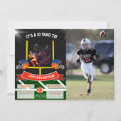Invitation Football Touch Down Photo Anniversaire de l'enfant (Devant)