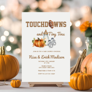 Invitation Football Touchdown Minuscule orteils Baby shower d