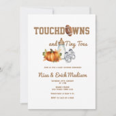 Invitation Football Touchdown Minuscule orteils Baby shower d (Devant)
