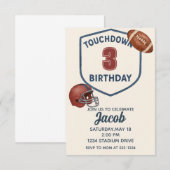 Invitation Football Touchdown Sports Boy Anniversaire (Devant / Derrière)