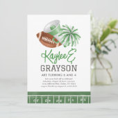 Invitation Football Vert et Jumelage (Debout devant)