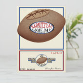 Invitation Football vintage Field Pass Bar Mitzvah (Debout devant)