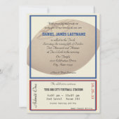 Invitation Football vintage Field Pass Bar Mitzvah (Dos)