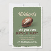 Invitation Football vintage Thème Premier Anniversaire (Devant)