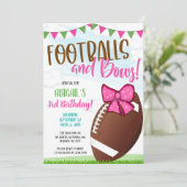Invitation Footballs and Bows Party Invite (Debout devant)