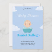 Invitation for a Baby Shower Boy - Sweet (Devant)