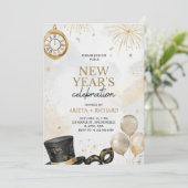 Invitation for a new year celebrations kaart (Staand voorkant)