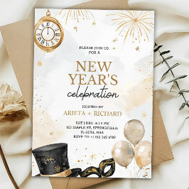 Invitation for a new year celebrations  kaart