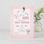 invitation for baby shower, it is a girl (Debout devant)