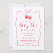Invitation for Elegant First Birthday . (Devant)
