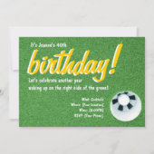 Invitation Fore - 40e anniversaire de golf (Dos)