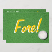 Invitation Fore - 40e anniversaire de golf (Devant / Derrière)