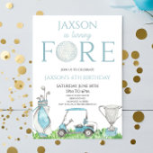 Invitation Fore Blue Golf 4e fête d'anniversaire