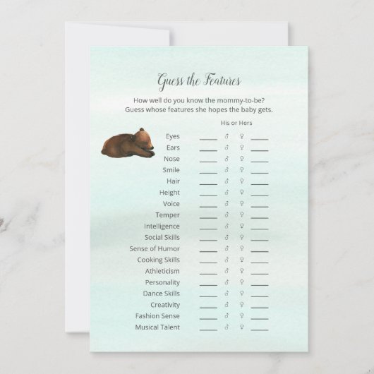 Invitation Forest Adventure Bears Guides Caractéristiques Car (Devant)