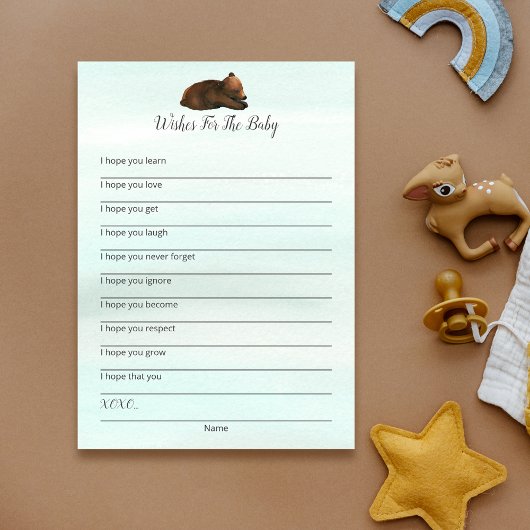 Invitation Forest Adventure Bears Wives For Baby Card