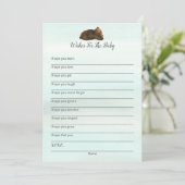 Invitation Forest Adventure Bears Wives For Baby Card (Debout devant)