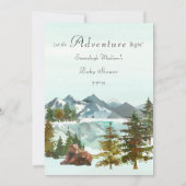 Invitation Forest Adventure Bears Wives For Baby Card (Dos)