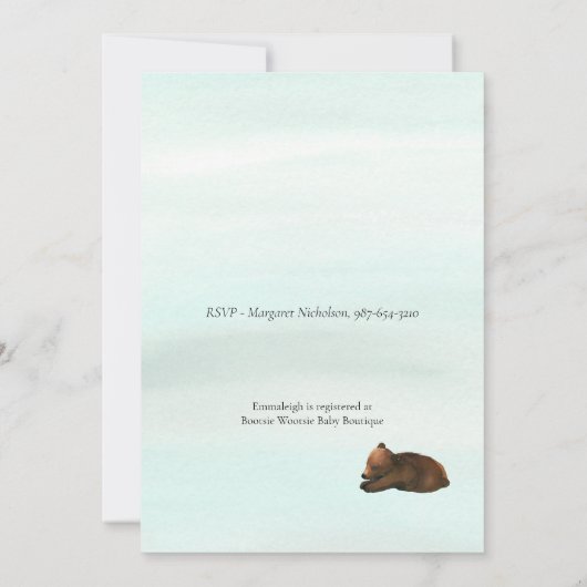 Invitation Forest Adventure Boy Rustic Bears Baby shower (Dos)