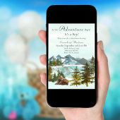 Invitation Forest Adventure Boy Rustic Bears Baby shower