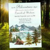 Invitation Forest Adventure Ours Rustiques Baby Shower