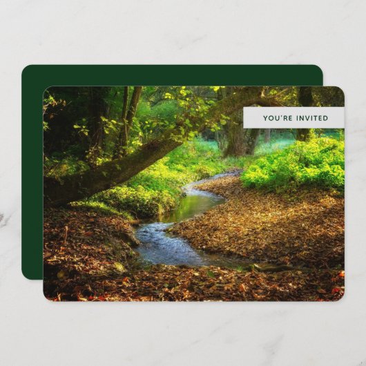 Invitation Forest Creek Belle nature Mariage photo (Devant / Derrière)