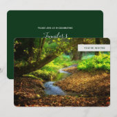 Invitation Forest Creek Belle nature Photo Anniversaire (Devant / Derrière)