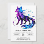 Invitation Forest Custom Wolf Digital Boy Anniversaire (Devant)