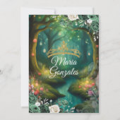 Invitation Forest Emerald Green Quinceañera (Dos)