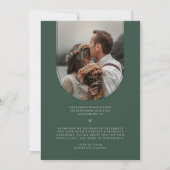Invitation Forest Green | Annonce de fuite amoureuse en photo (Dos)