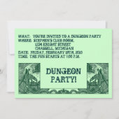INVITATION FOREST GREEN DRAGONS & DUNGEONS ~INVITATION PARTY! (Devant)