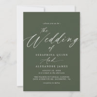 Forest Green | Script moderne Mariage simple